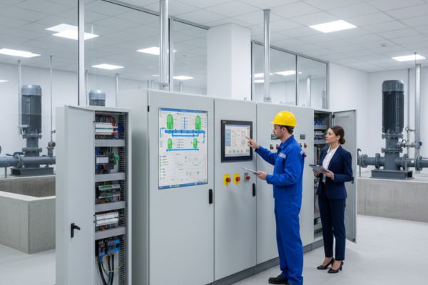 Planta elevadora de agua servida automatizada por Screwair