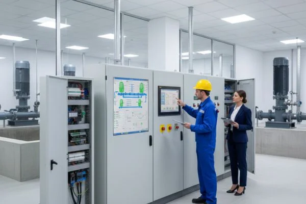 Planta elevadora de agua servida automatizada por Screwair