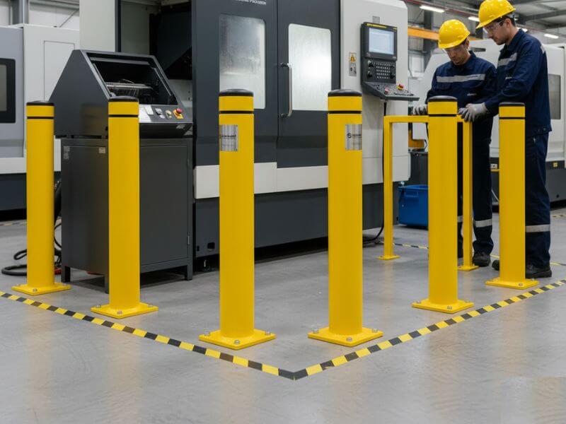 Postes de protección metálicos a medida fabricados por Screwair