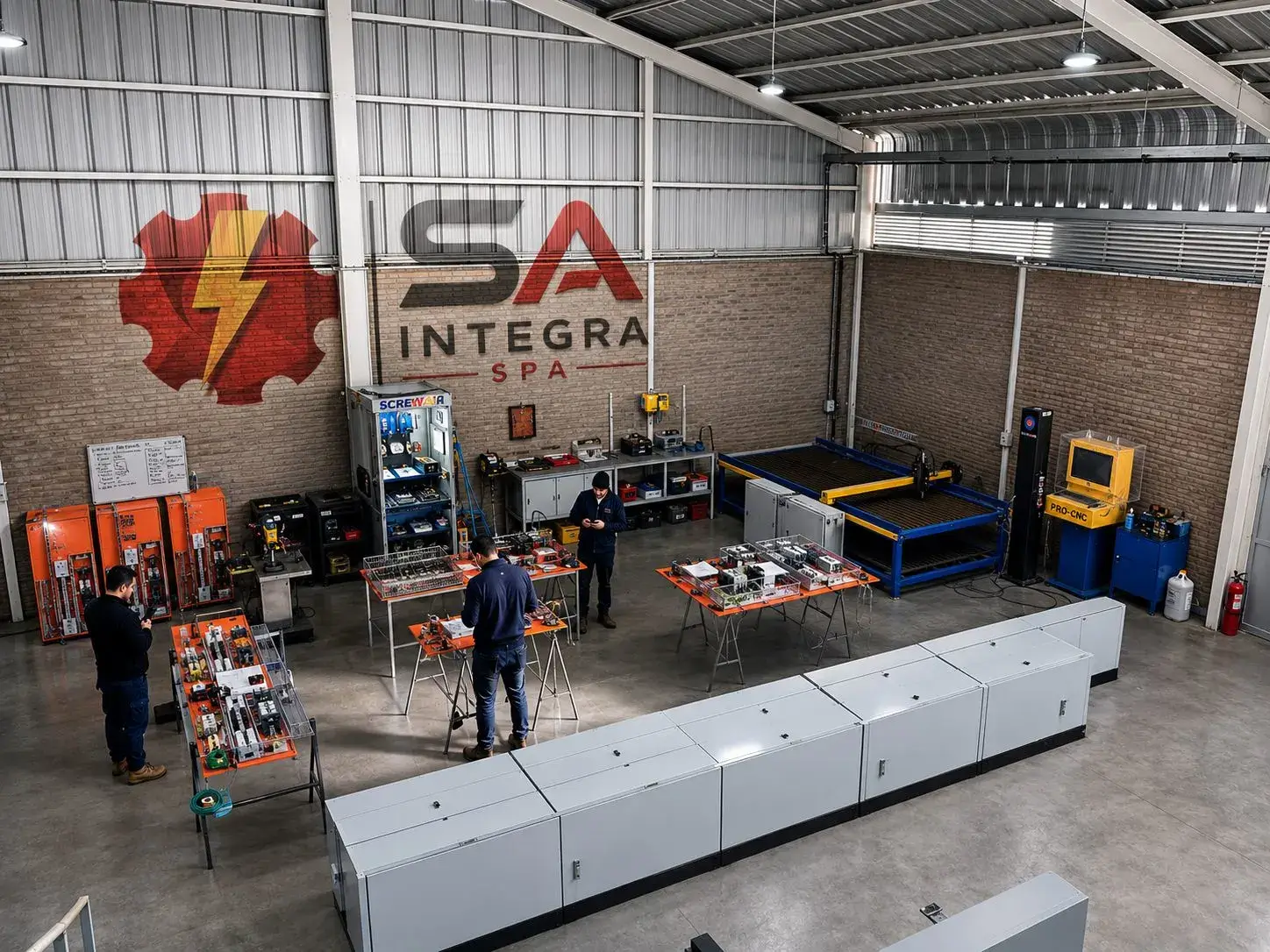 Tableros eléctricos industriales de control y fuerza fabricados por Screwair Ingeniería en Chile
